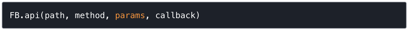 FB.api() method
