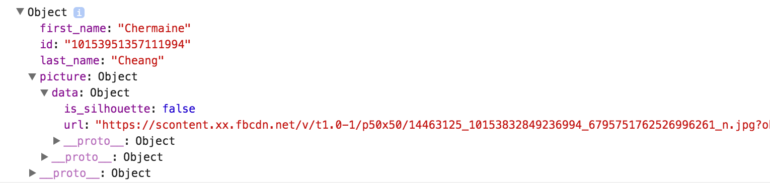 Object returned from GET request