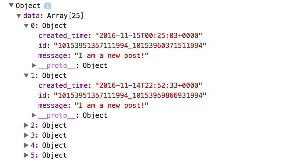 Object returned from GET request